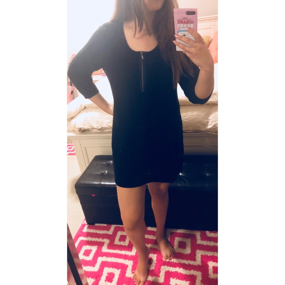 Black Longsleeve Warm Dress